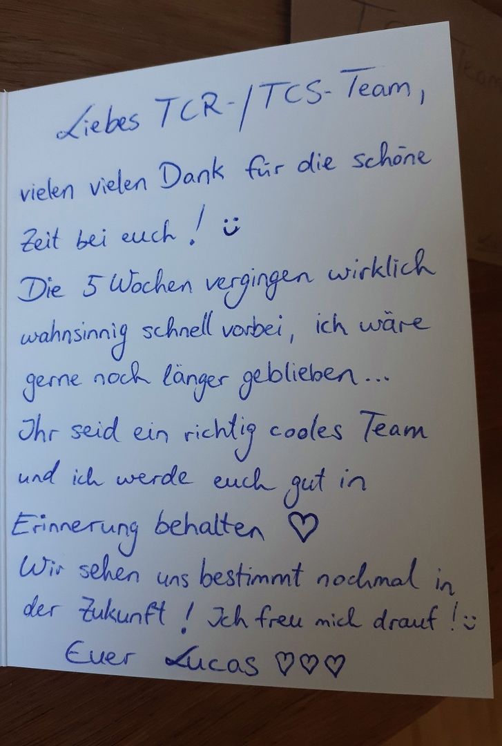Dankeskarte Rückansicht