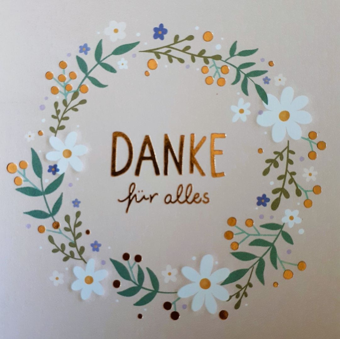 Dankeskarte Vorderansicht