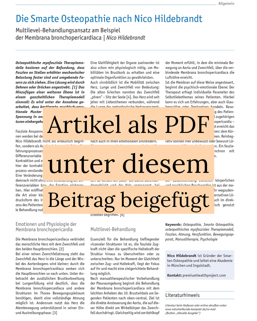 Nicos Artikel im CO.med Magazin